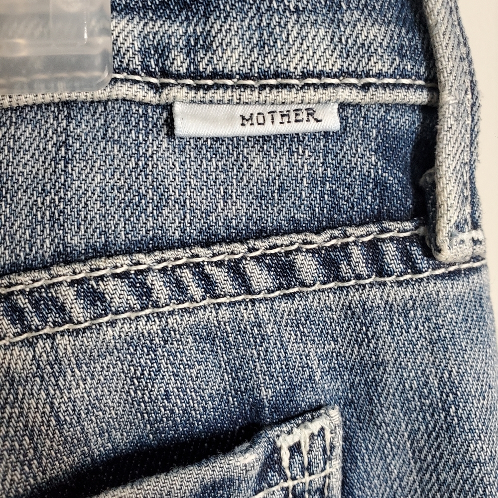MOTHER The Outsider Denim Jeans in Hooked Wash Low Rise Bootcut size 28 - Picture 6 of 13